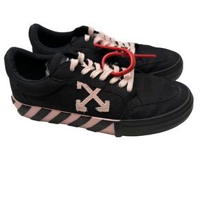 Off-White LOW VULCANIZED Sneakers Black Pink US WMS 9 Men’s 8 EU 39 NIB